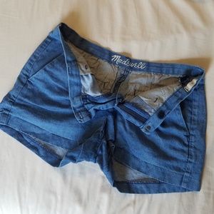 Madewell Jean Shorts Size 2 Linen blend